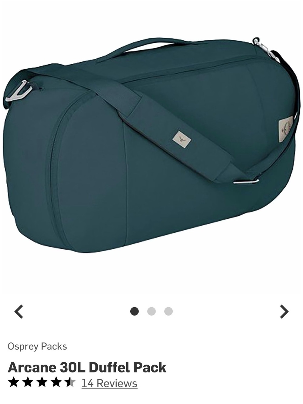 OSPREY Arcane 30L Duffel Pack - Teal Green